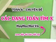 [Đầy đủ] Các dạng bài tập toán tìm x lớp 6 có đáp án...